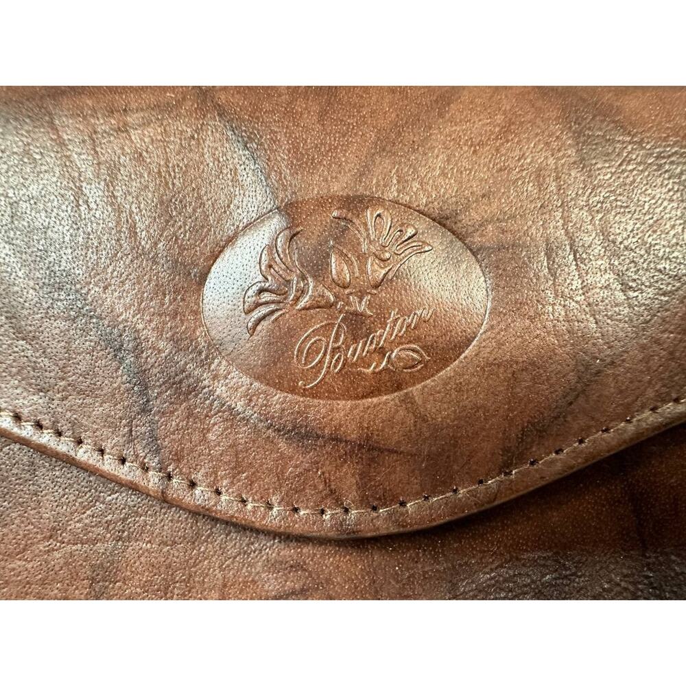 Buxton Genuine Leather Women's Wallet Brown Clutch Kiss Lock - Picture 2 of 14